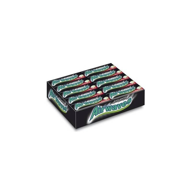 30 Etuis Airwaves Chewing Gum Black Menthol - Chewing Gum - Milleproduits
