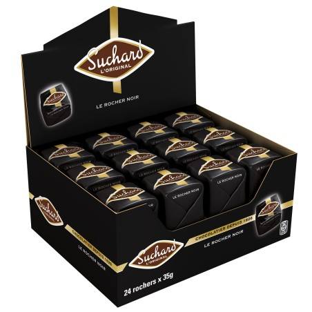 24 Chocolats Noirs Rocher Suchard | Milleproduits.com : bonbons, chocolats, snacks en ligne à prix grossiste