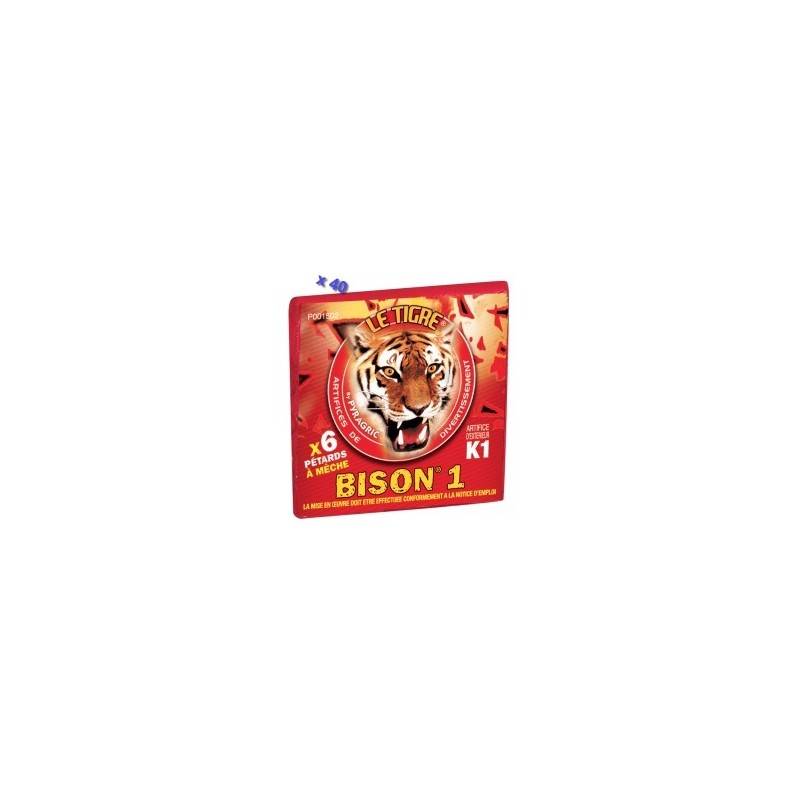 40 Paquets de pétards Bison 1 F2 Le Tigre - Pétards - Milleproduits