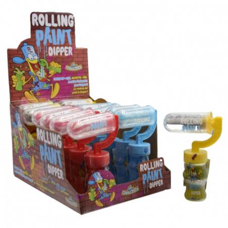 12 Sucettes Rolling Paint Dipper | Milleproduits.com : bonbons, chocolats, snacks en ligne à prix grossiste