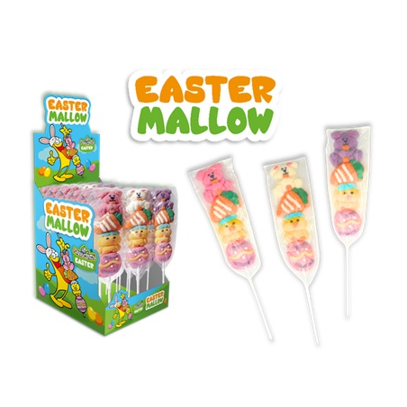 24 Sucettes Easter Mallow 50g | Milleproduits.com : bonbons, chocolats, snacks en ligne à prix grossiste