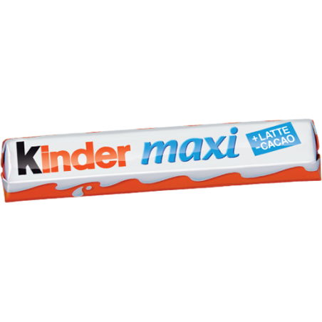 KINDER MAXI : Chocolat supérieur au lait avec fourrage au lait