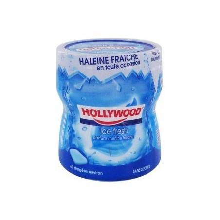 6 Bottle Hollywood Chewing Gum Ice Fresh | Milleproduits.com : vos bonbons et chocolats préférés en ligne à prix grossiste